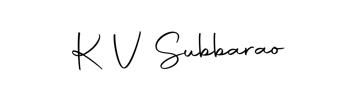 You should practise on your own different ways (Autography-DOLnW) to write your name (K V Subbarao) in signature. don't let someone else do it for you. K V Subbarao signature style 10 images and pictures png