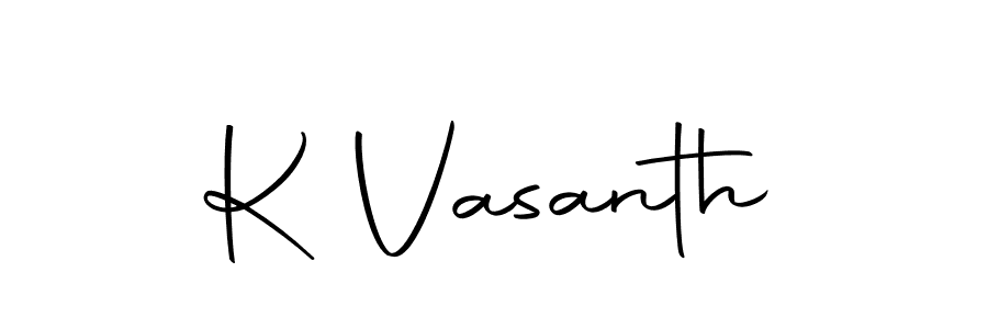 Use a signature maker to create a handwritten signature online. With this signature software, you can design (Autography-DOLnW) your own signature for name K Vasanth. K Vasanth signature style 10 images and pictures png