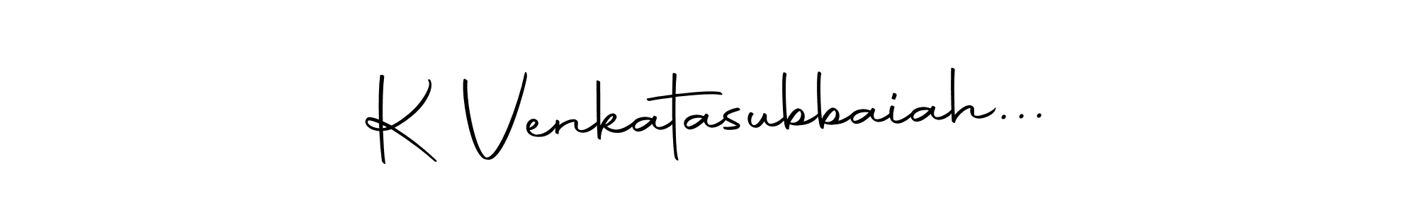 Also we have K Venkatasubbaiah... name is the best signature style. Create professional handwritten signature collection using Autography-DOLnW autograph style. K Venkatasubbaiah... signature style 10 images and pictures png