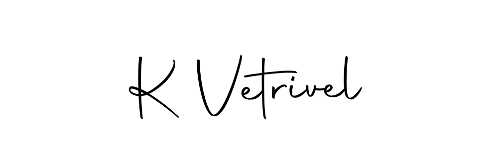 You can use this online signature creator to create a handwritten signature for the name K Vetrivel. This is the best online autograph maker. K Vetrivel signature style 10 images and pictures png