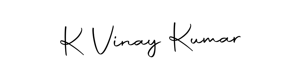 Create a beautiful signature design for name K Vinay Kumar. With this signature (Autography-DOLnW) fonts, you can make a handwritten signature for free. K Vinay Kumar signature style 10 images and pictures png