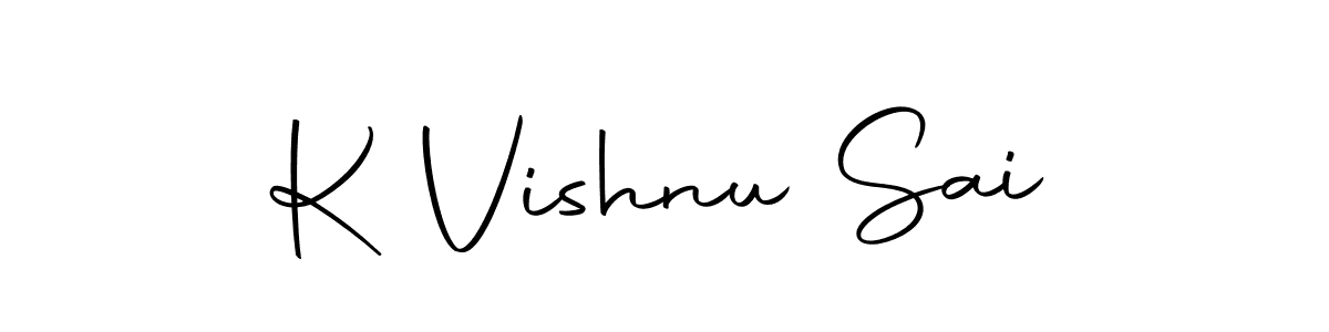 You should practise on your own different ways (Autography-DOLnW) to write your name (K Vishnu Sai) in signature. don't let someone else do it for you. K Vishnu Sai signature style 10 images and pictures png