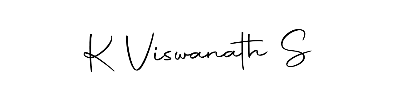 How to make K Viswanath S name signature. Use Autography-DOLnW style for creating short signs online. This is the latest handwritten sign. K Viswanath S signature style 10 images and pictures png