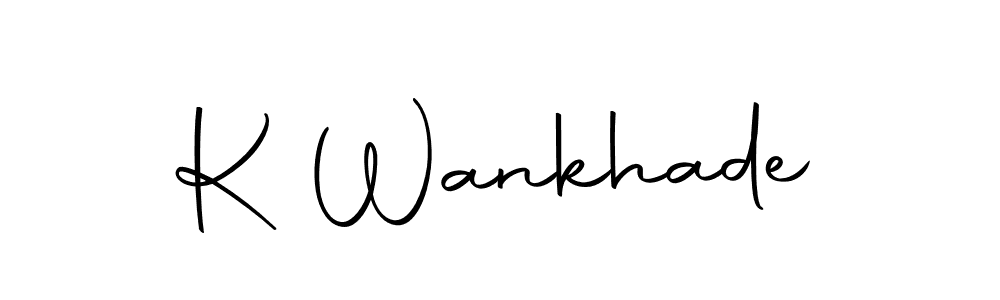 You should practise on your own different ways (Autography-DOLnW) to write your name (K Wankhade) in signature. don't let someone else do it for you. K Wankhade signature style 10 images and pictures png
