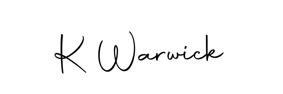 Make a beautiful signature design for name K Warwick. With this signature (Autography-DOLnW) style, you can create a handwritten signature for free. K Warwick signature style 10 images and pictures png