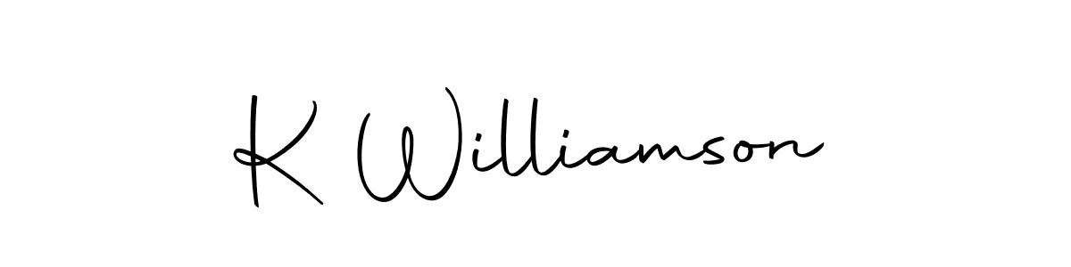 Create a beautiful signature design for name K Williamson. With this signature (Autography-DOLnW) fonts, you can make a handwritten signature for free. K Williamson signature style 10 images and pictures png