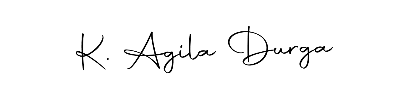 You should practise on your own different ways (Autography-DOLnW) to write your name (K. Agila Durga) in signature. don't let someone else do it for you. K. Agila Durga signature style 10 images and pictures png