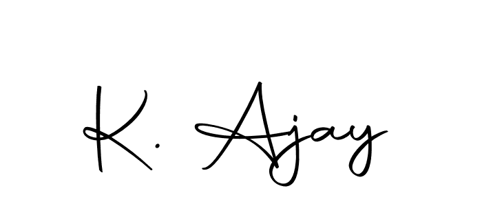 This is the best signature style for the K. Ajay name. Also you like these signature font (Autography-DOLnW). Mix name signature. K. Ajay signature style 10 images and pictures png