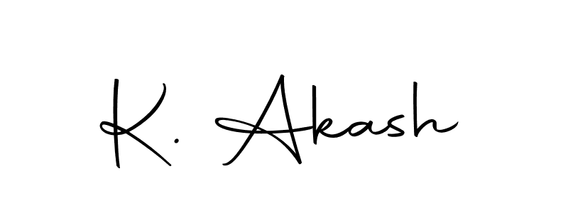 Create a beautiful signature design for name K. Akash. With this signature (Autography-DOLnW) fonts, you can make a handwritten signature for free. K. Akash signature style 10 images and pictures png