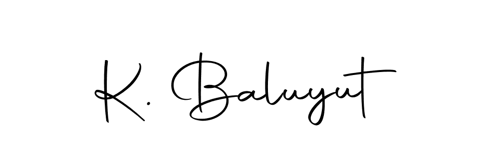 How to make K. Baluyut name signature. Use Autography-DOLnW style for creating short signs online. This is the latest handwritten sign. K. Baluyut signature style 10 images and pictures png