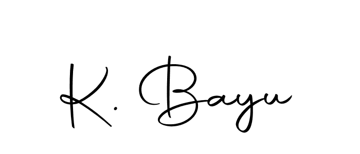 Design your own signature with our free online signature maker. With this signature software, you can create a handwritten (Autography-DOLnW) signature for name K. Bayu. K. Bayu signature style 10 images and pictures png