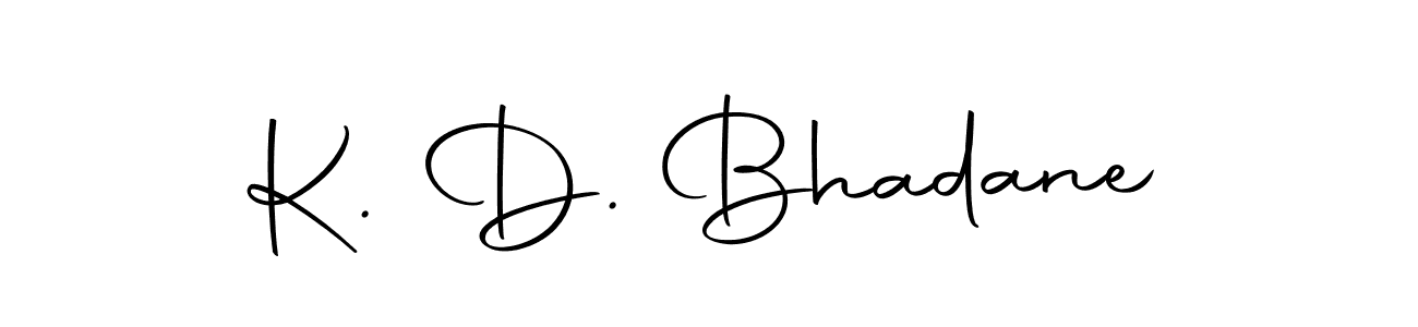 The best way (Autography-DOLnW) to make a short signature is to pick only two or three words in your name. The name K. D. Bhadane include a total of six letters. For converting this name. K. D. Bhadane signature style 10 images and pictures png