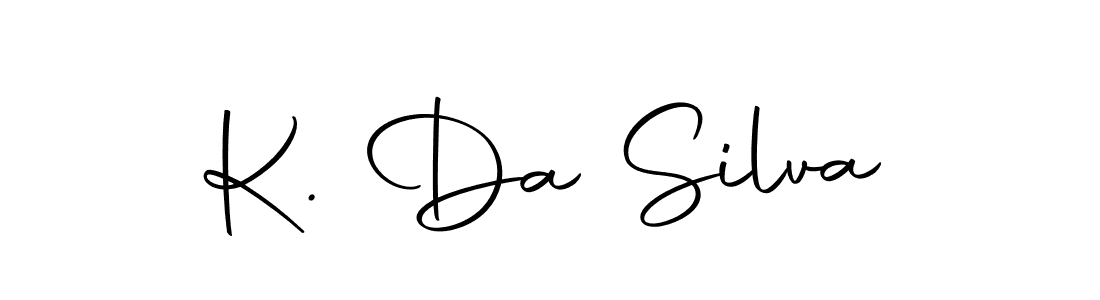 You should practise on your own different ways (Autography-DOLnW) to write your name (K. Da Silva) in signature. don't let someone else do it for you. K. Da Silva signature style 10 images and pictures png