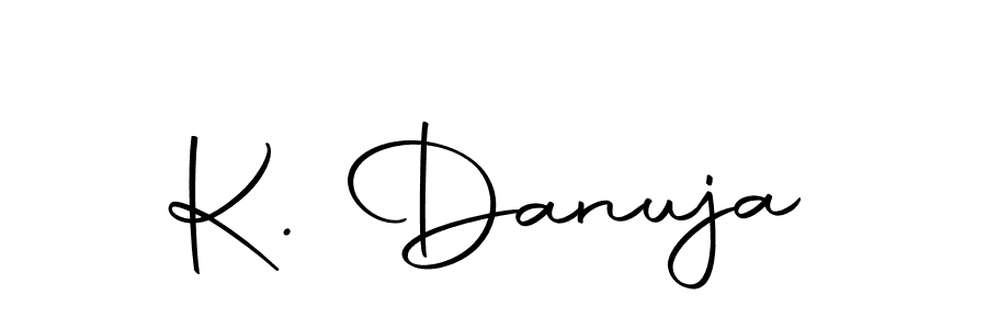 Make a beautiful signature design for name K. Danuja. With this signature (Autography-DOLnW) style, you can create a handwritten signature for free. K. Danuja signature style 10 images and pictures png