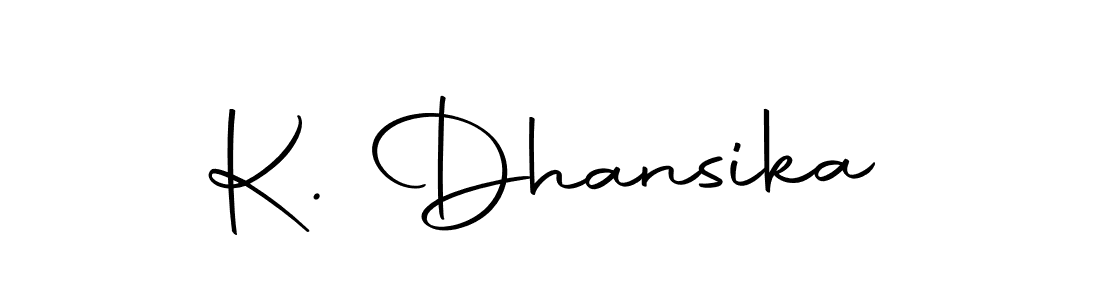 Create a beautiful signature design for name K. Dhansika. With this signature (Autography-DOLnW) fonts, you can make a handwritten signature for free. K. Dhansika signature style 10 images and pictures png