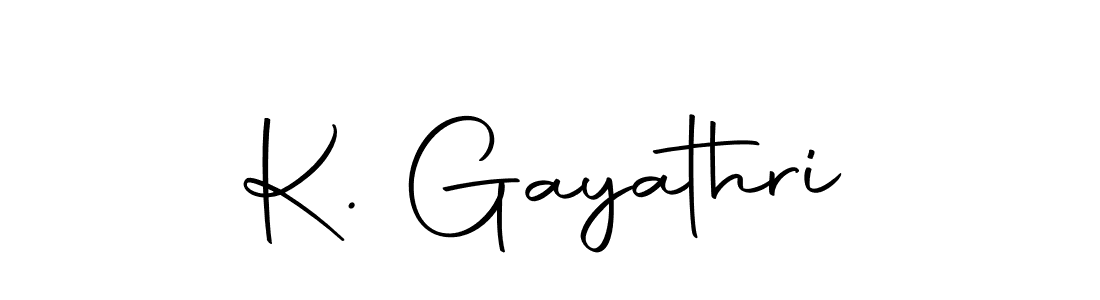 Create a beautiful signature design for name K. Gayathri. With this signature (Autography-DOLnW) fonts, you can make a handwritten signature for free. K. Gayathri signature style 10 images and pictures png