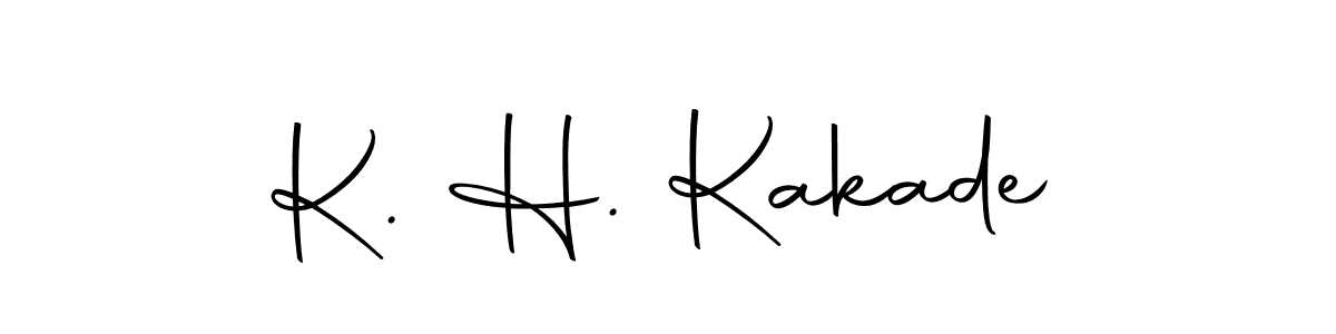 The best way (Autography-DOLnW) to make a short signature is to pick only two or three words in your name. The name K. H. Kakade include a total of six letters. For converting this name. K. H. Kakade signature style 10 images and pictures png
