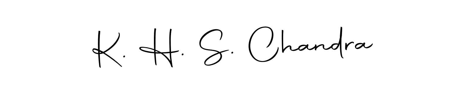 How to make K. H. S. Chandra name signature. Use Autography-DOLnW style for creating short signs online. This is the latest handwritten sign. K. H. S. Chandra signature style 10 images and pictures png