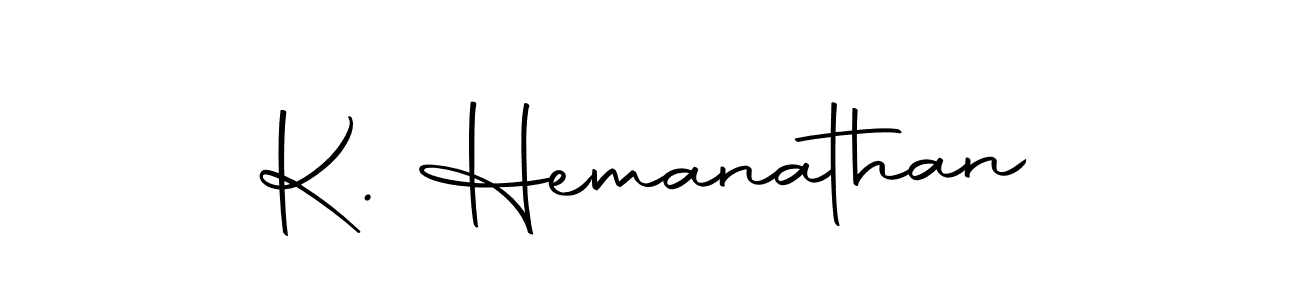 Design your own signature with our free online signature maker. With this signature software, you can create a handwritten (Autography-DOLnW) signature for name K. Hemanathan. K. Hemanathan signature style 10 images and pictures png