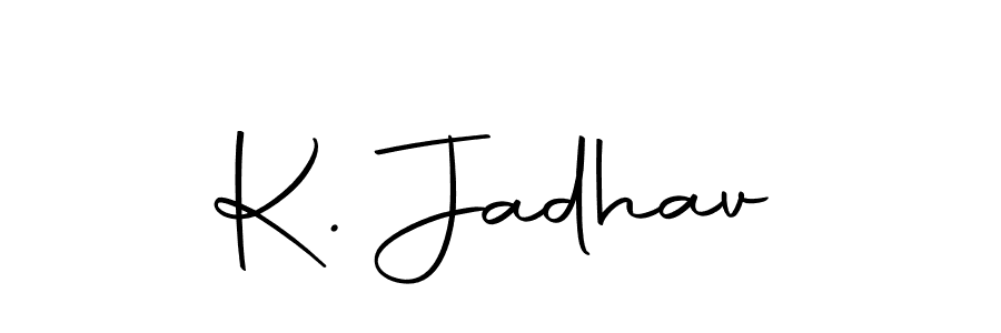 Also we have K. Jadhav name is the best signature style. Create professional handwritten signature collection using Autography-DOLnW autograph style. K. Jadhav signature style 10 images and pictures png