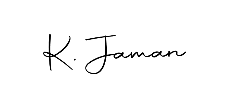 Make a short K. Jaman signature style. Manage your documents anywhere anytime using Autography-DOLnW. Create and add eSignatures, submit forms, share and send files easily. K. Jaman signature style 10 images and pictures png