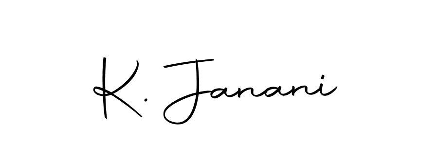 Design your own signature with our free online signature maker. With this signature software, you can create a handwritten (Autography-DOLnW) signature for name K. Janani. K. Janani signature style 10 images and pictures png