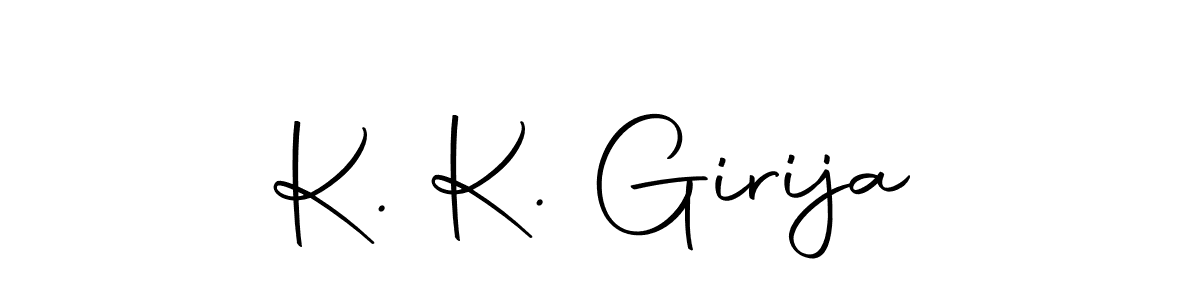 You can use this online signature creator to create a handwritten signature for the name K. K. Girija. This is the best online autograph maker. K. K. Girija signature style 10 images and pictures png