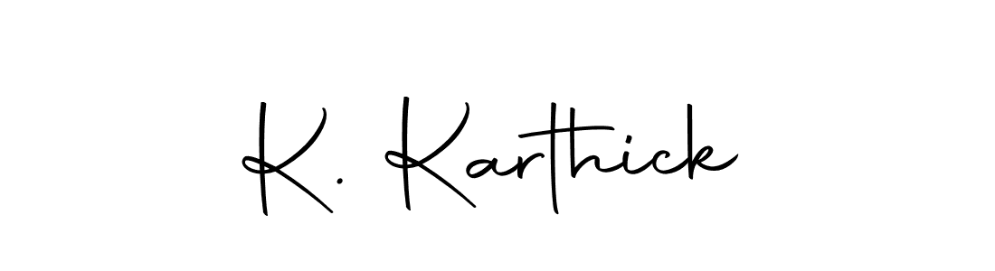 The best way (Autography-DOLnW) to make a short signature is to pick only two or three words in your name. The name K. Karthick include a total of six letters. For converting this name. K. Karthick signature style 10 images and pictures png