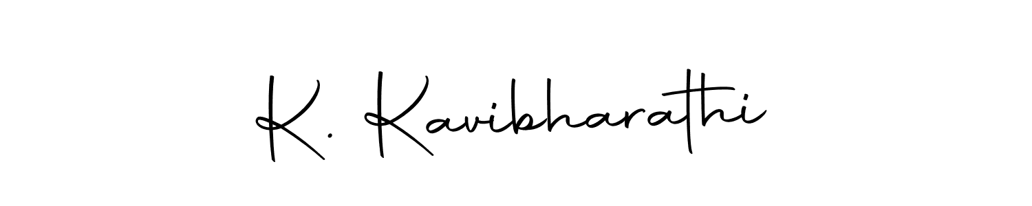 How to make K. Kavibharathi name signature. Use Autography-DOLnW style for creating short signs online. This is the latest handwritten sign. K. Kavibharathi signature style 10 images and pictures png