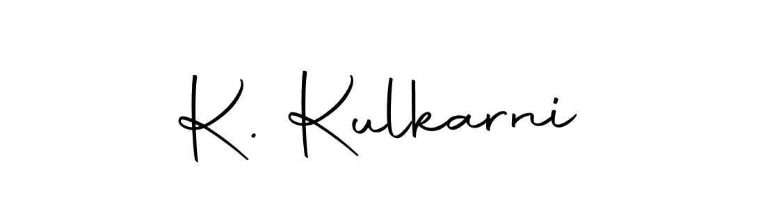 Use a signature maker to create a handwritten signature online. With this signature software, you can design (Autography-DOLnW) your own signature for name K. Kulkarni. K. Kulkarni signature style 10 images and pictures png