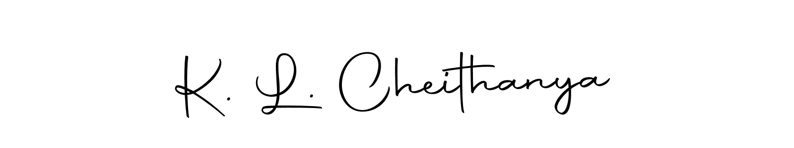 Here are the top 10 professional signature styles for the name K. L. Cheithanya. These are the best autograph styles you can use for your name. K. L. Cheithanya signature style 10 images and pictures png