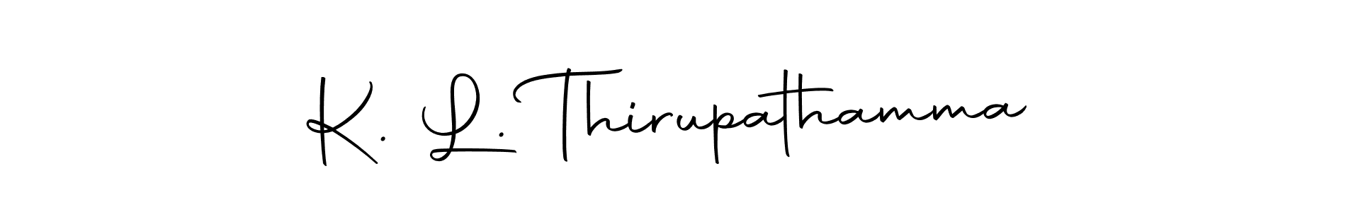 Also we have K. L. Thirupathamma name is the best signature style. Create professional handwritten signature collection using Autography-DOLnW autograph style. K. L. Thirupathamma signature style 10 images and pictures png