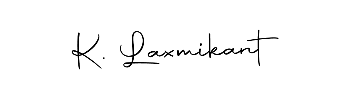 You should practise on your own different ways (Autography-DOLnW) to write your name (K. Laxmikant) in signature. don't let someone else do it for you. K. Laxmikant signature style 10 images and pictures png