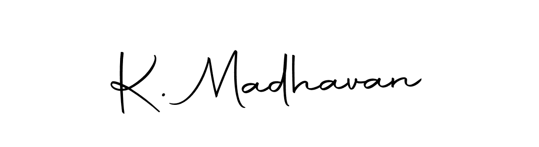 Design your own signature with our free online signature maker. With this signature software, you can create a handwritten (Autography-DOLnW) signature for name K. Madhavan. K. Madhavan signature style 10 images and pictures png