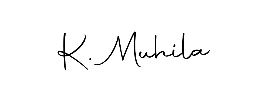 How to make K. Muhila name signature. Use Autography-DOLnW style for creating short signs online. This is the latest handwritten sign. K. Muhila signature style 10 images and pictures png