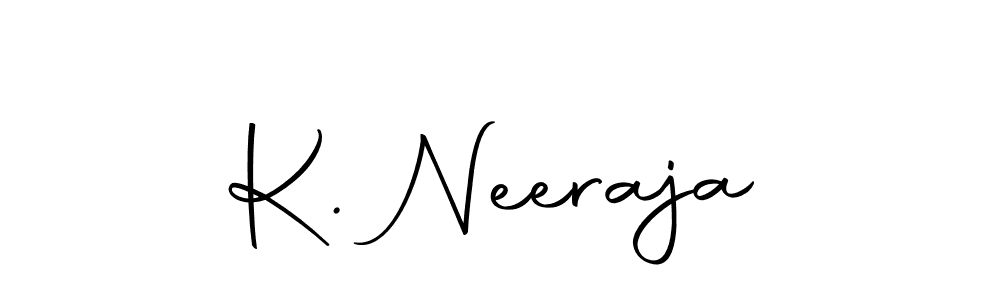 Create a beautiful signature design for name K. Neeraja. With this signature (Autography-DOLnW) fonts, you can make a handwritten signature for free. K. Neeraja signature style 10 images and pictures png