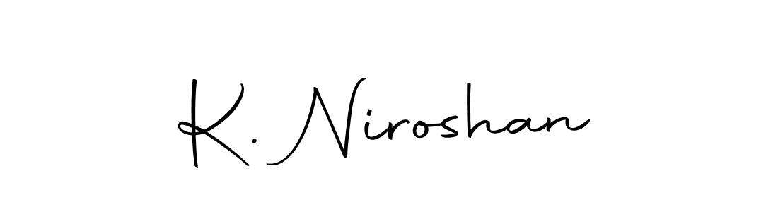 K. Niroshan stylish signature style. Best Handwritten Sign (Autography-DOLnW) for my name. Handwritten Signature Collection Ideas for my name K. Niroshan. K. Niroshan signature style 10 images and pictures png