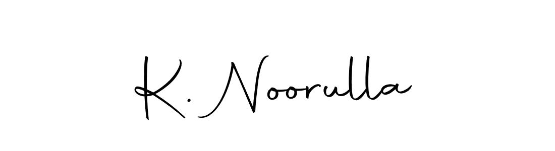 Create a beautiful signature design for name K. Noorulla. With this signature (Autography-DOLnW) fonts, you can make a handwritten signature for free. K. Noorulla signature style 10 images and pictures png