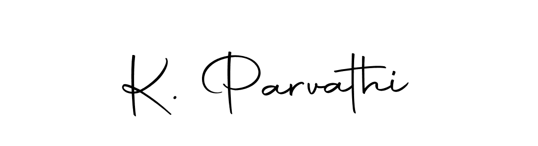 How to make K. Parvathi name signature. Use Autography-DOLnW style for creating short signs online. This is the latest handwritten sign. K. Parvathi signature style 10 images and pictures png