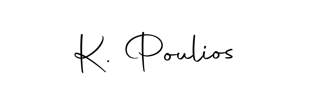 How to Draw K. Poulios signature style? Autography-DOLnW is a latest design signature styles for name K. Poulios. K. Poulios signature style 10 images and pictures png