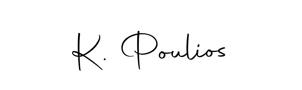 Design your own signature with our free online signature maker. With this signature software, you can create a handwritten (Autography-DOLnW) signature for name K. Poulios. K. Poulios signature style 10 images and pictures png