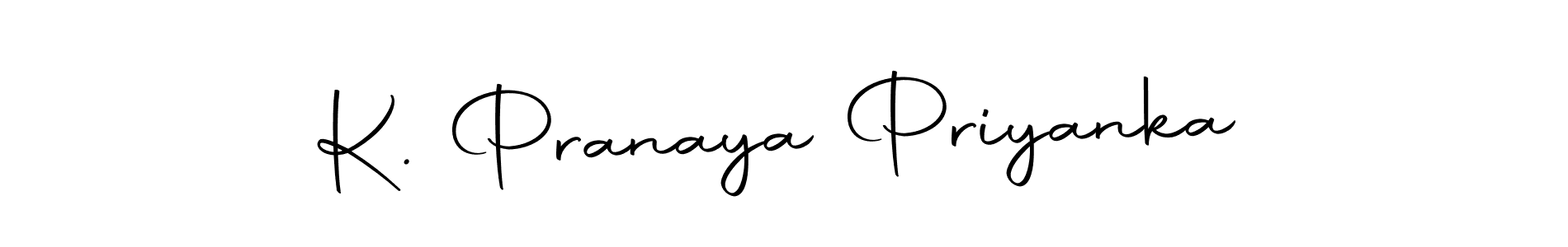 The best way (Autography-DOLnW) to make a short signature is to pick only two or three words in your name. The name K. Pranaya Priyanka include a total of six letters. For converting this name. K. Pranaya Priyanka signature style 10 images and pictures png
