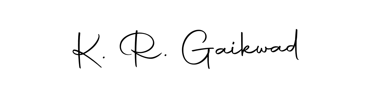 You should practise on your own different ways (Autography-DOLnW) to write your name (K. R. Gaikwad) in signature. don't let someone else do it for you. K. R. Gaikwad signature style 10 images and pictures png