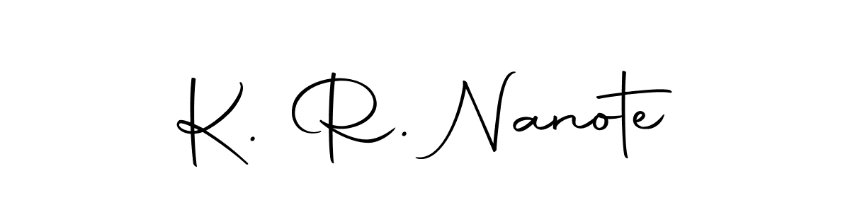 Make a short K. R. Nanote signature style. Manage your documents anywhere anytime using Autography-DOLnW. Create and add eSignatures, submit forms, share and send files easily. K. R. Nanote signature style 10 images and pictures png
