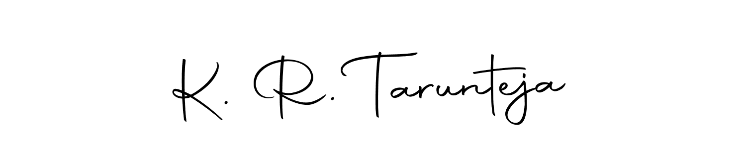 Create a beautiful signature design for name K. R. Tarunteja. With this signature (Autography-DOLnW) fonts, you can make a handwritten signature for free. K. R. Tarunteja signature style 10 images and pictures png