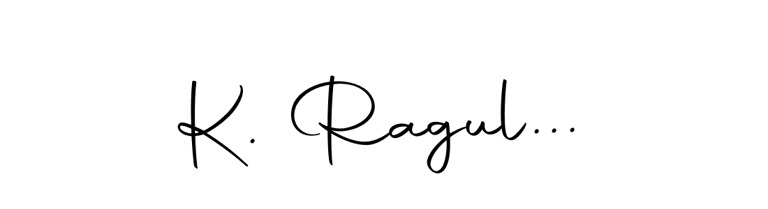 The best way (Autography-DOLnW) to make a short signature is to pick only two or three words in your name. The name K. Ragul... include a total of six letters. For converting this name. K. Ragul... signature style 10 images and pictures png