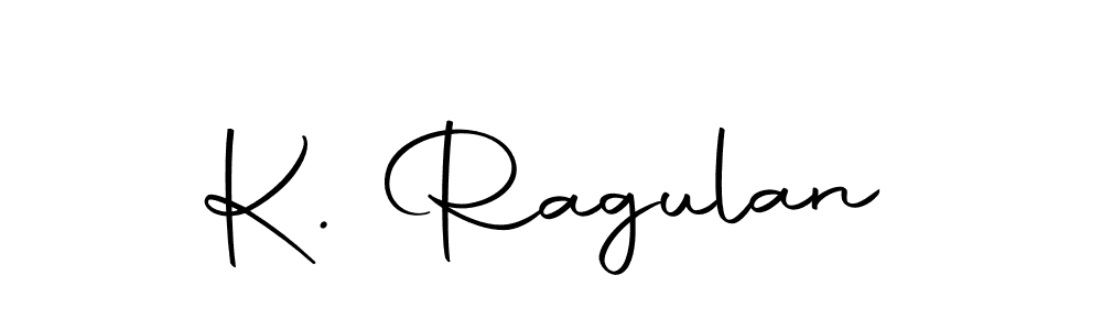 The best way (Autography-DOLnW) to make a short signature is to pick only two or three words in your name. The name K. Ragulan include a total of six letters. For converting this name. K. Ragulan signature style 10 images and pictures png