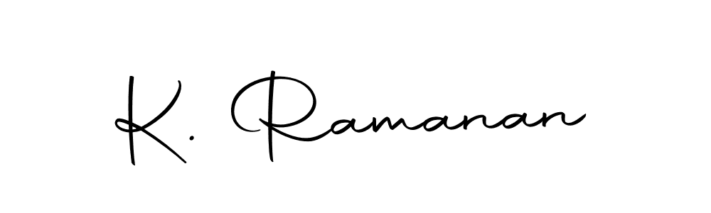 Use a signature maker to create a handwritten signature online. With this signature software, you can design (Autography-DOLnW) your own signature for name K. Ramanan. K. Ramanan signature style 10 images and pictures png