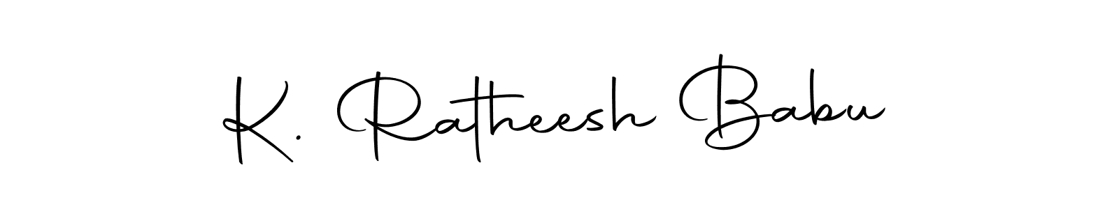 How to make K. Ratheesh Babu name signature. Use Autography-DOLnW style for creating short signs online. This is the latest handwritten sign. K. Ratheesh Babu signature style 10 images and pictures png