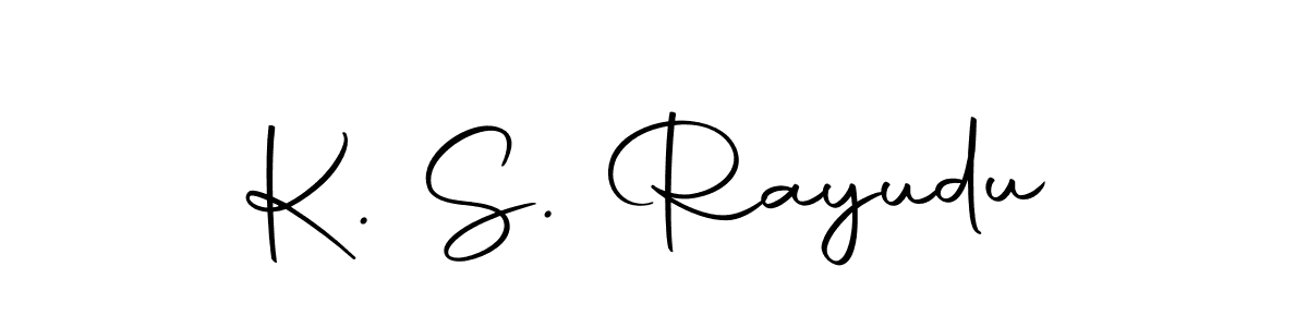 Make a beautiful signature design for name K. S. Rayudu. With this signature (Autography-DOLnW) style, you can create a handwritten signature for free. K. S. Rayudu signature style 10 images and pictures png